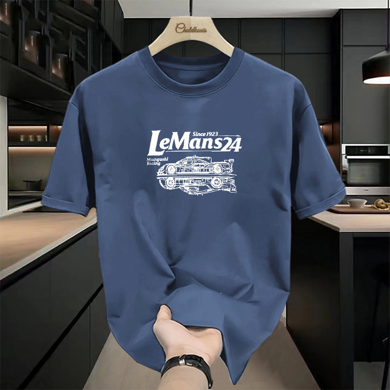 INSTOCK-Men's Trendy Printed Loose T-Shirt  Stylish Casual Tee