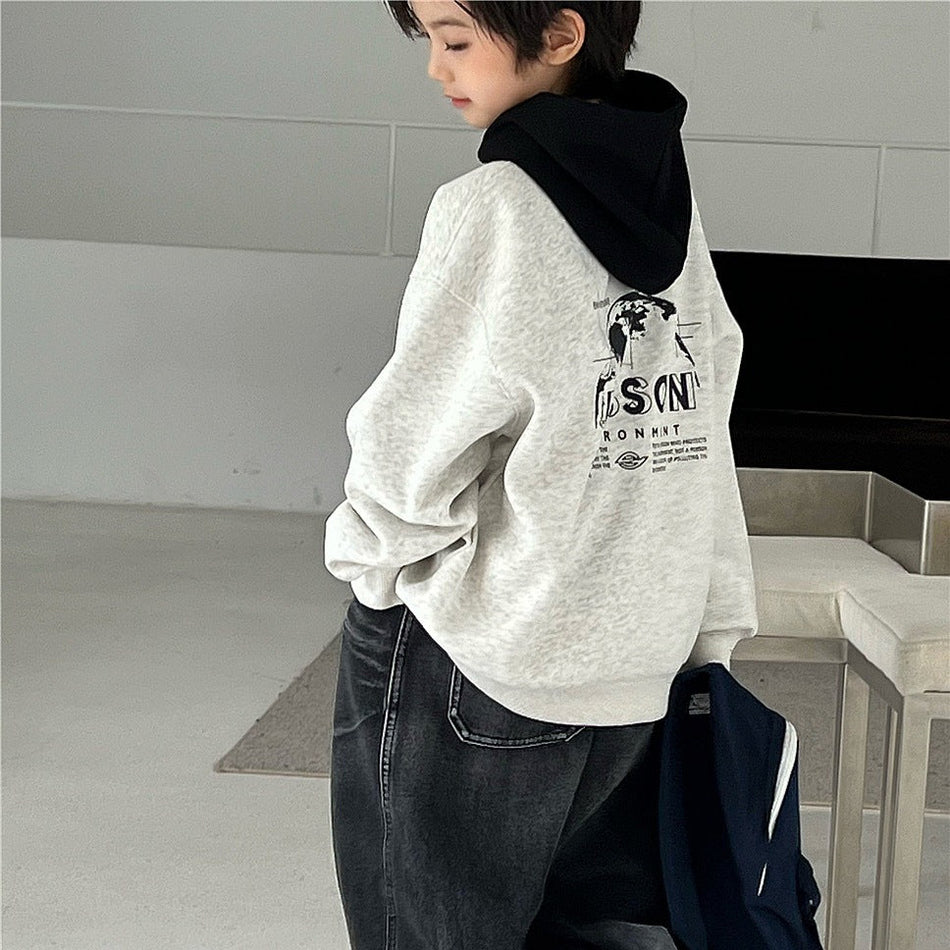 Boys Hooded Sweatshirt | Korean Style Autumn Pullover