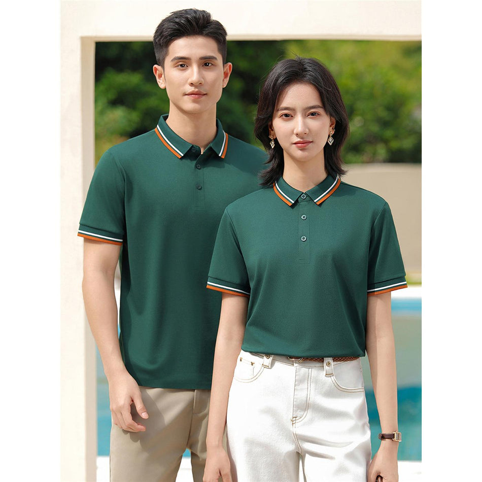 Custom Logo Cotton Short-Sleeve Polo Shirt