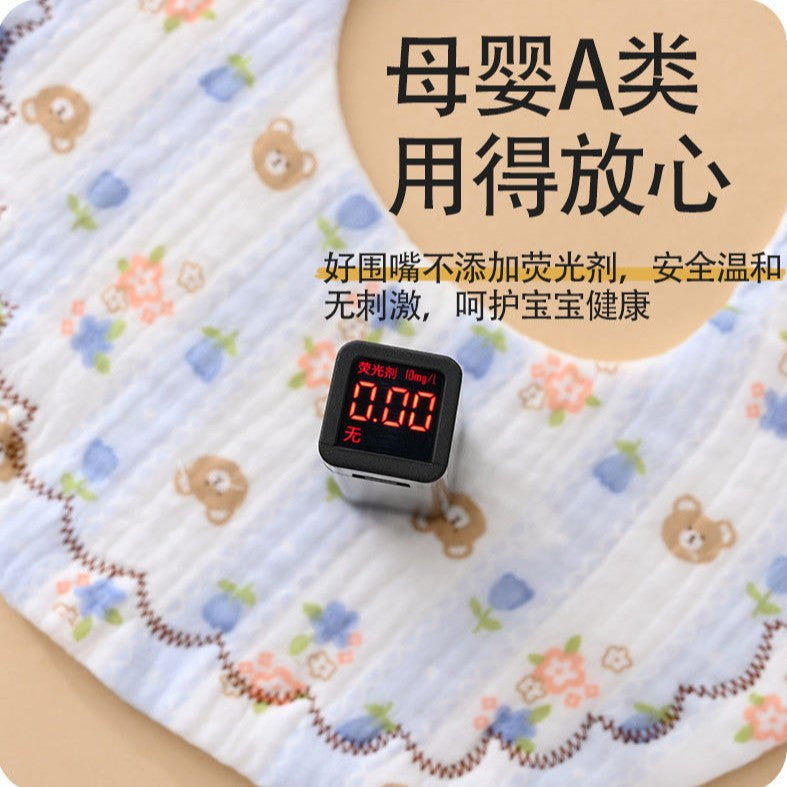 Pure Cotton Baby Bibs Soft Six Layer Gauze for Newborns Care
