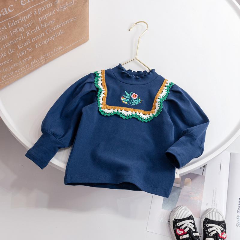 Girls Korean Bow Lace Long Sleeve Top – Sweet Style – T-Shirts – Image 8