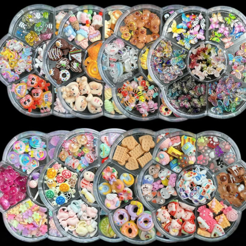 Cartoon Plum Blossom Nail Jewelry – DIY Resin Charm Box