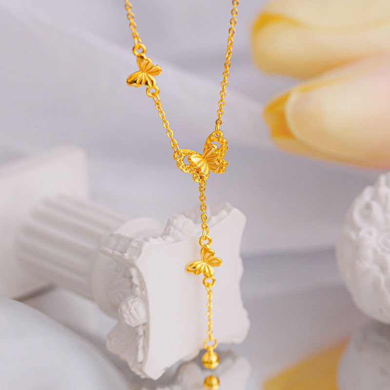 Gold Tassel Butterfly Necklace – Luxury Women’s Jewelry