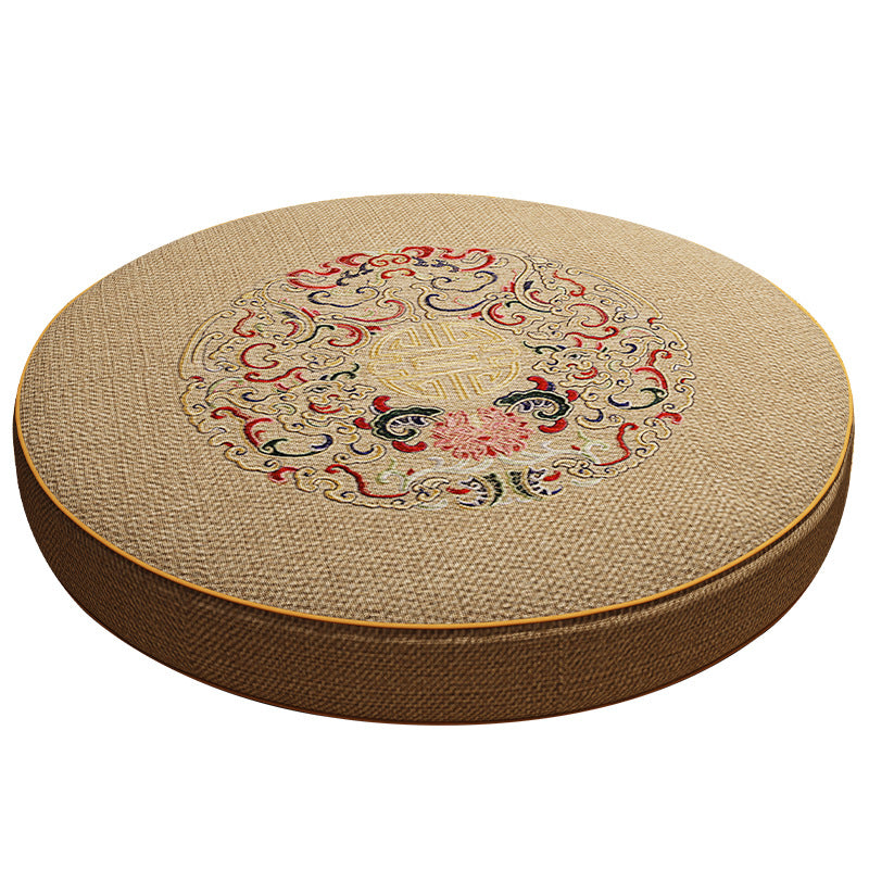 Chinoiserie Cotton Linen Round Futon Meditation Mat