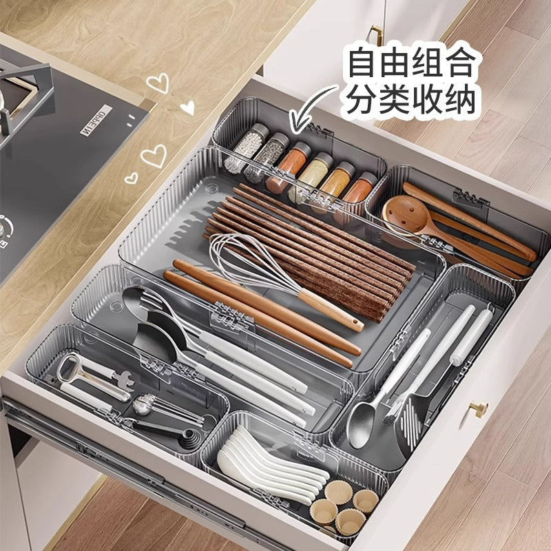 Retractable Kitchen Drawer Organizer – Tableware Divider Box