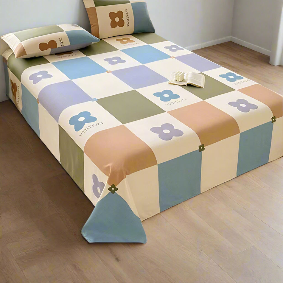 Thickened Pure Cotton Bed Sheet – Brushed & Soft Feel
