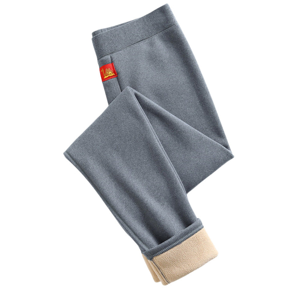 Men’s Cotton Fleece-Lined Thermal Pants Autumn Winter Thick