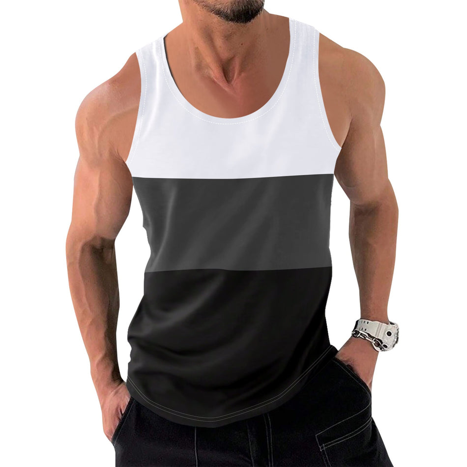 Men’s Contrast Color Sports Vest – Fitness & Running Wear