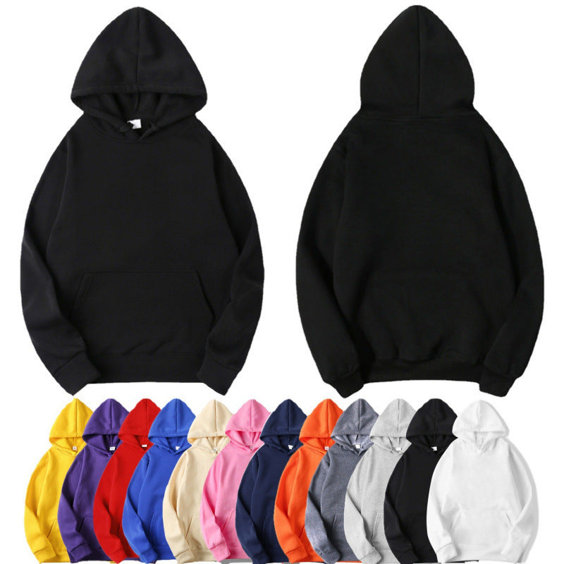 Blank Custom Z Unisex Pure Color Hoodie Sweatshirt