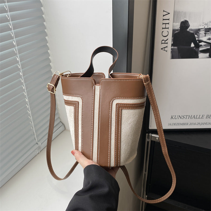 Personalized Trendy Contrast Color Handbag
