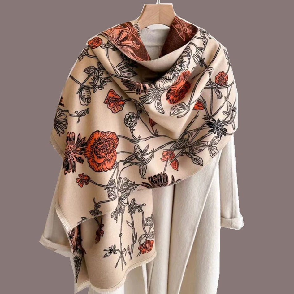 Women’s Korean Style Thick Double-Sided Cashmere Scarf