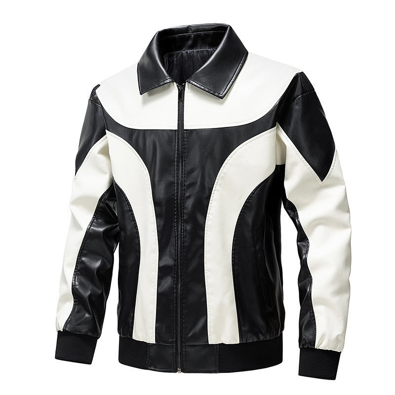 2024 Korean Slim Men's PU Leather Jacket | Spring Autumn