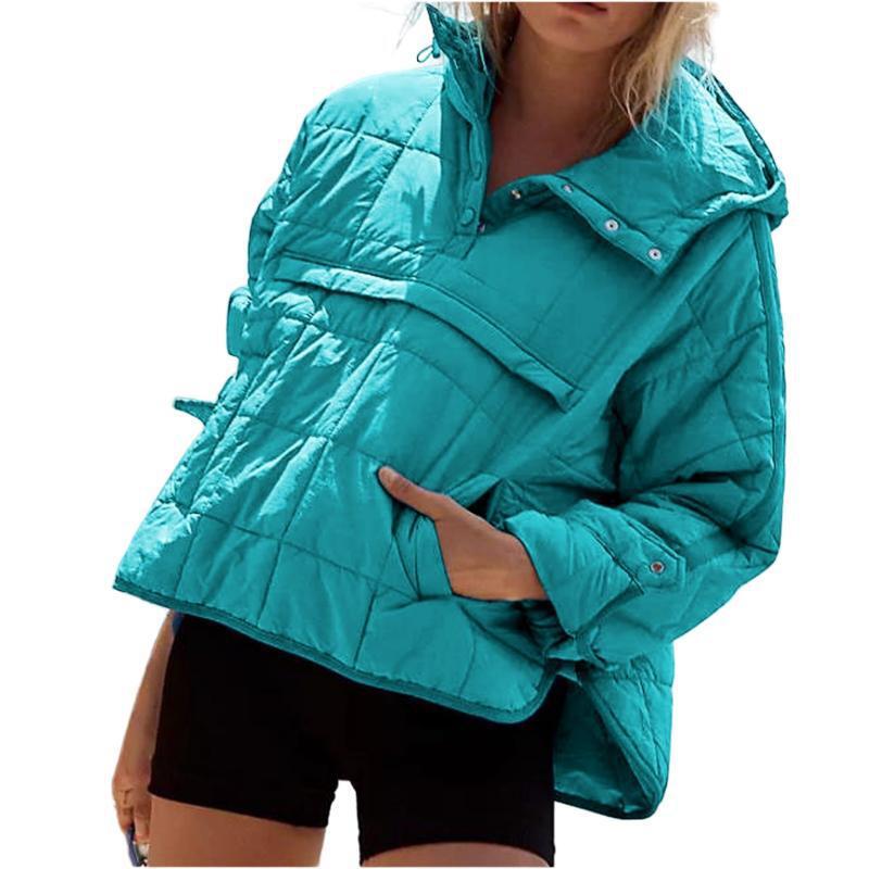 INSTOCK-Women’s Hooded Cotton Pullover Jacket