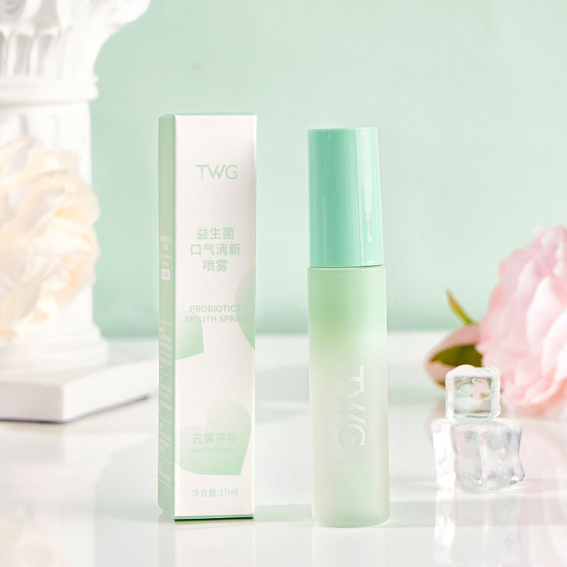 TWG Probiotic White Peach Mint Oral Breath Freshening Spray