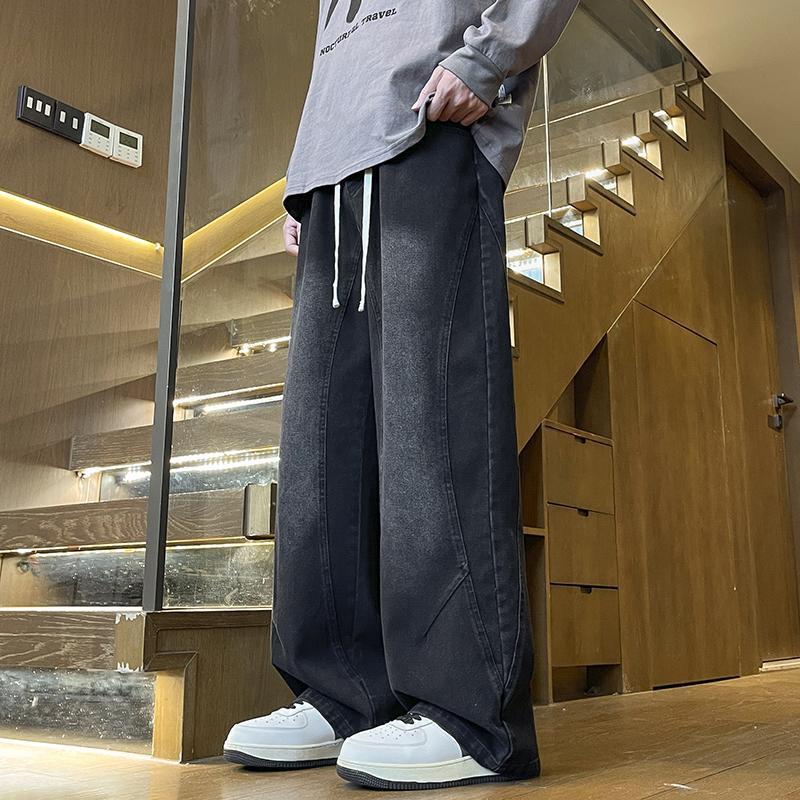 Fleece-Lined Men’s Winter Straight-Leg Casual Jeans