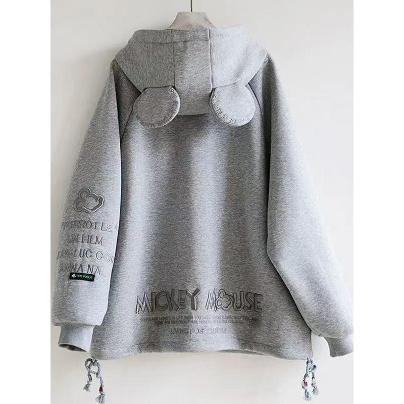 2026 Fleece-Lined Embroidered Loose Women’s Sweater