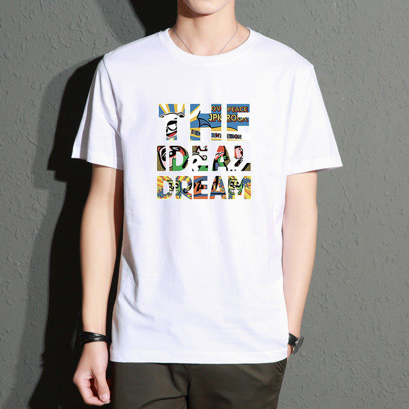 Men's Short Sleeve T-Shirt – Korean Style Loose Summer Wear