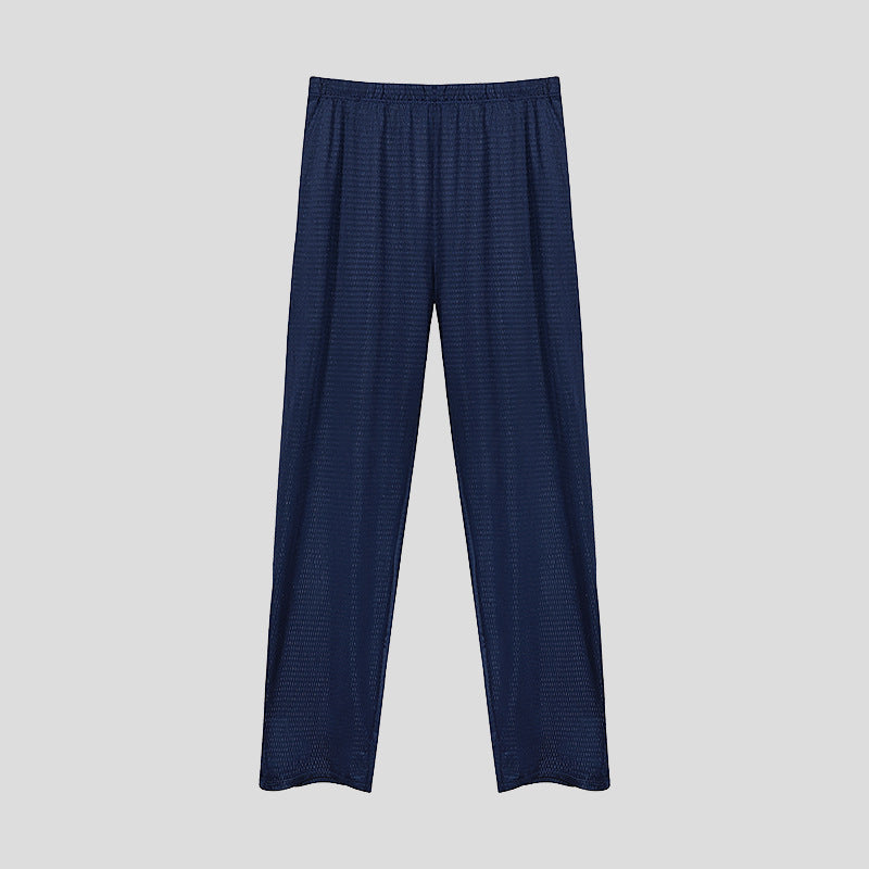 STOCK-Men’s Ice Silk Summer Loose Home & Outerwear Pajama Pants