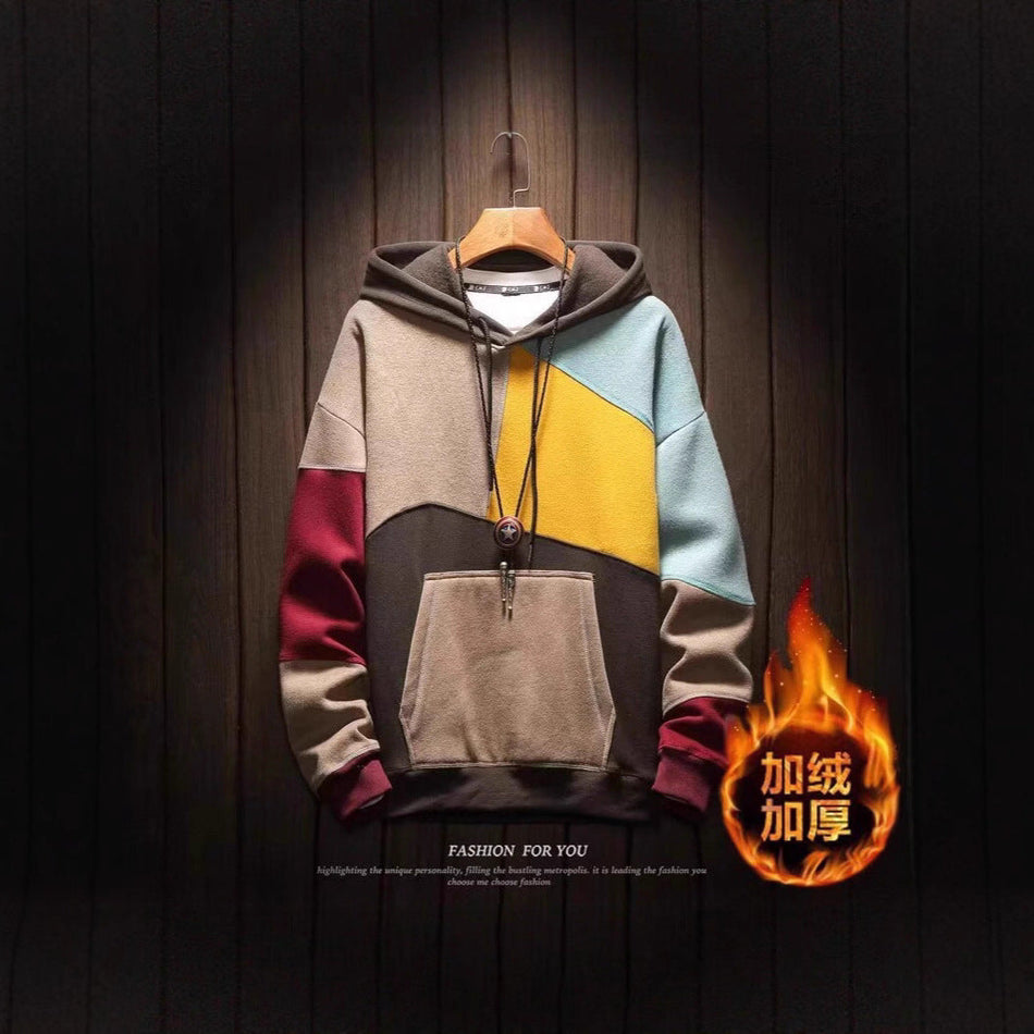 Men’s Plush Hoodie | Autumn Winter Loose Casual Couple Sweatshirt