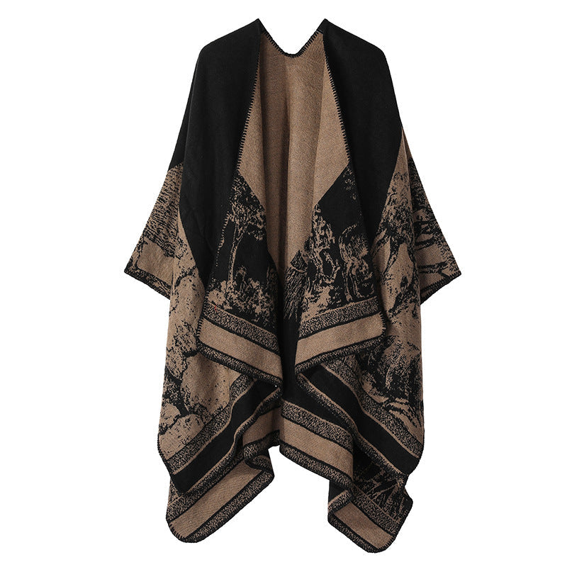 INSTOCK-Ethnic Style Knitted Cape