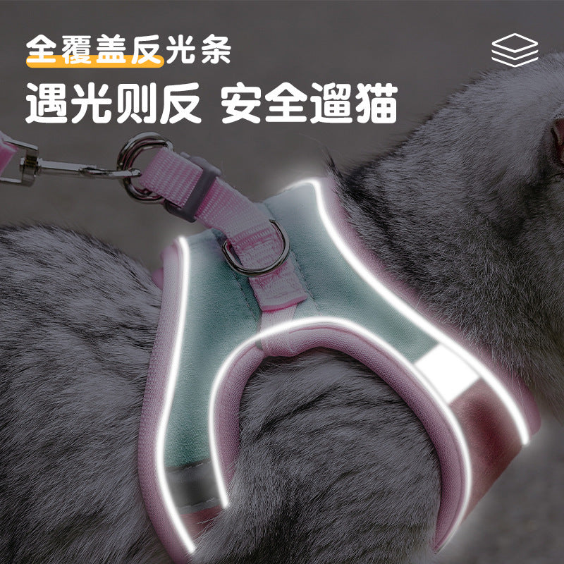 Cat Traction Rope Vest Anti-Break Reflective Kitten Harness