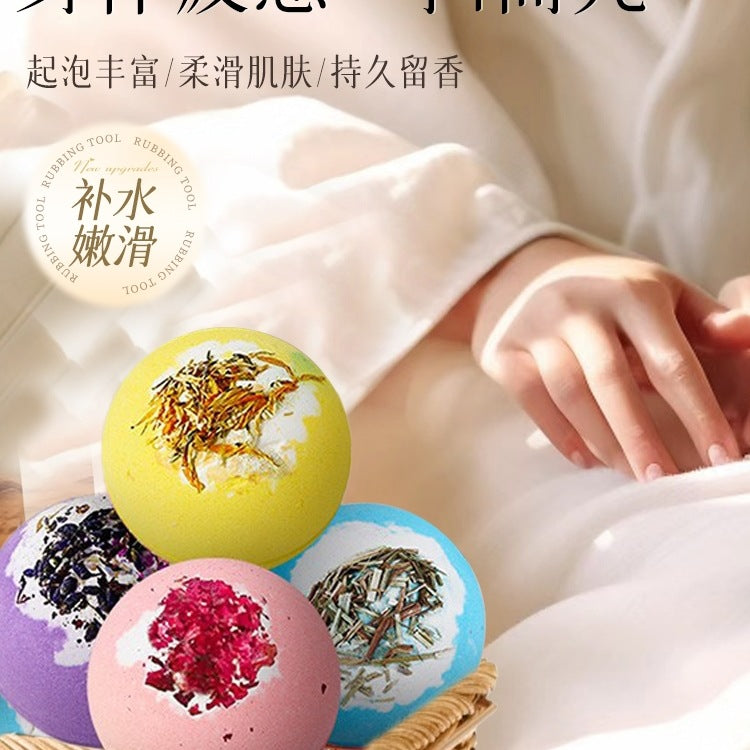 Rose Petal Bubble Bath Ball – Moisturizing Bath Salt