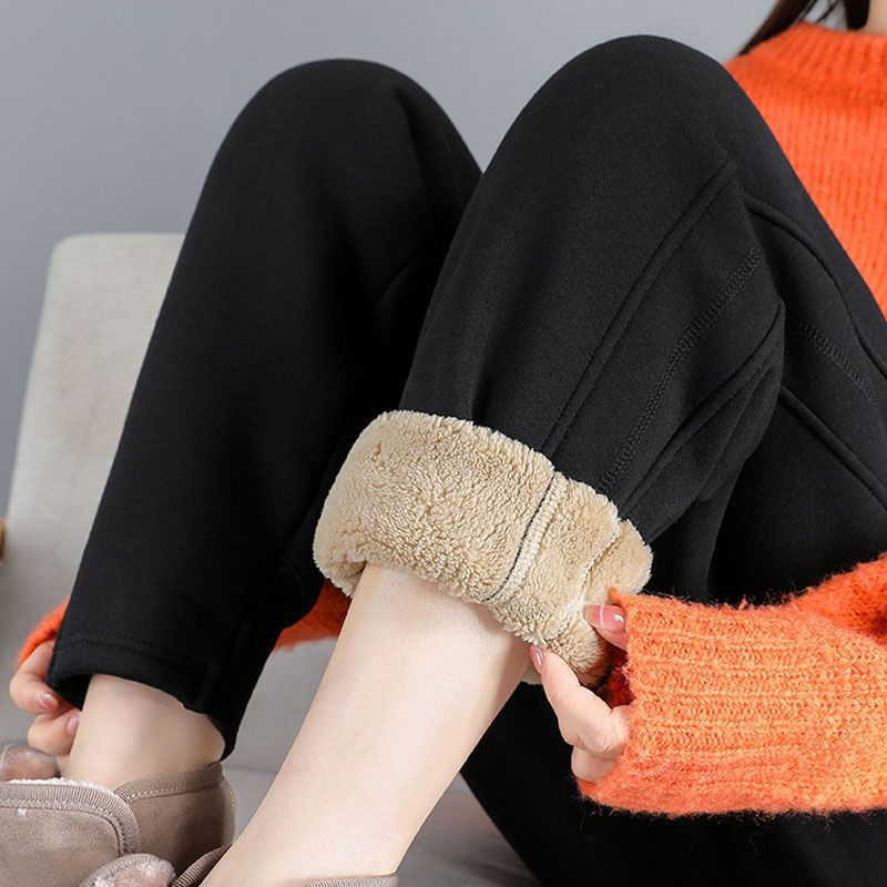 Extra-Thick Cashmere Velvet Sweatpants for Women