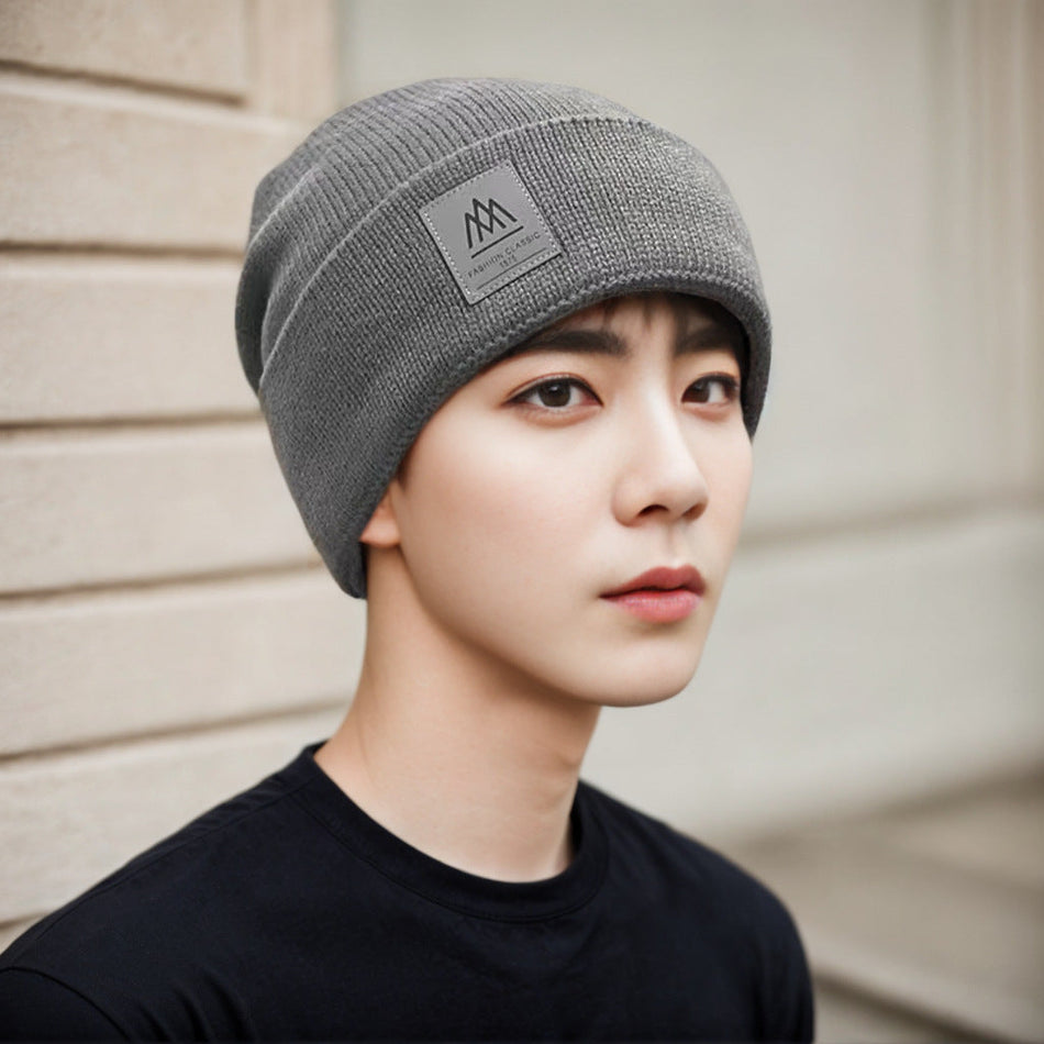 Men’s Winter Wool Knitted Windproof Thickened Fleece Hat