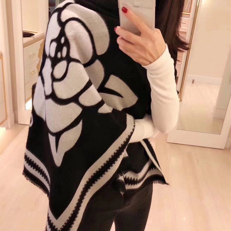 Women’s Autumn Winter Imitation Cashmere Double-Sided Scarf