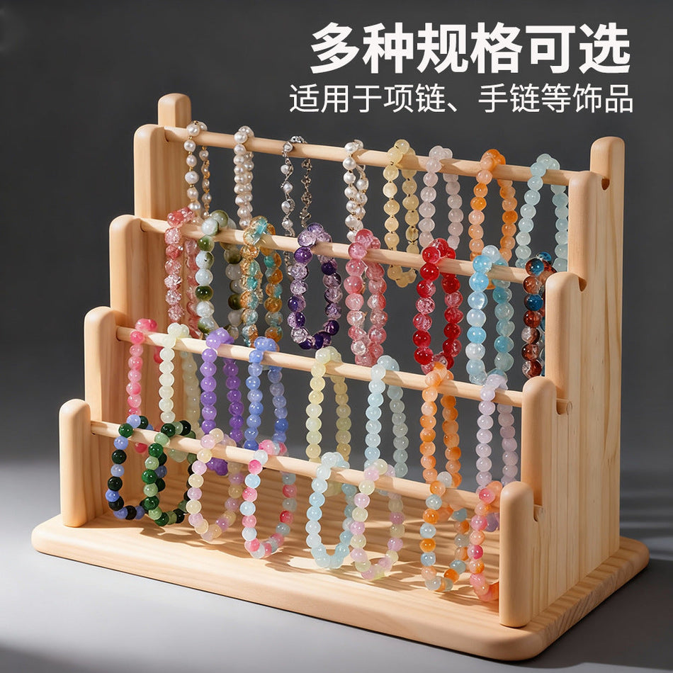 Solid Wood Jewelry Hanger Bracelet & Keychain Display Stand
