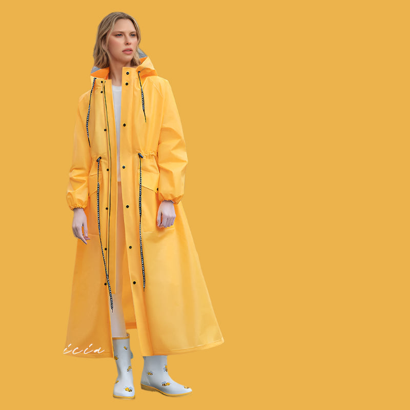 Full-Body Raincoat for Adults – Zippered & Ride-Ready