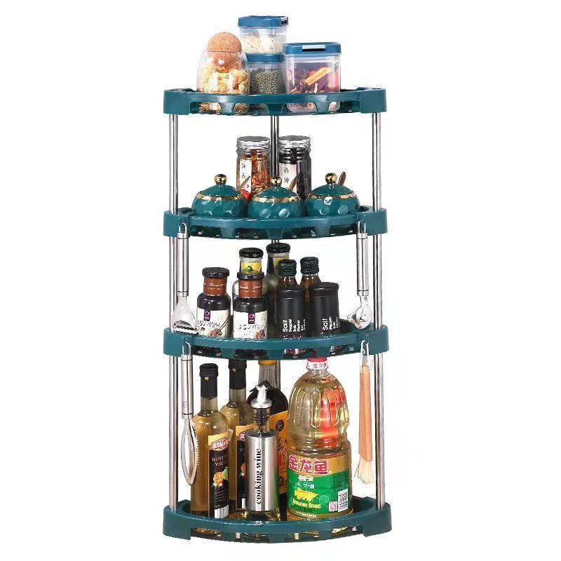 Corner Floor Tripod Spice Storage Rack