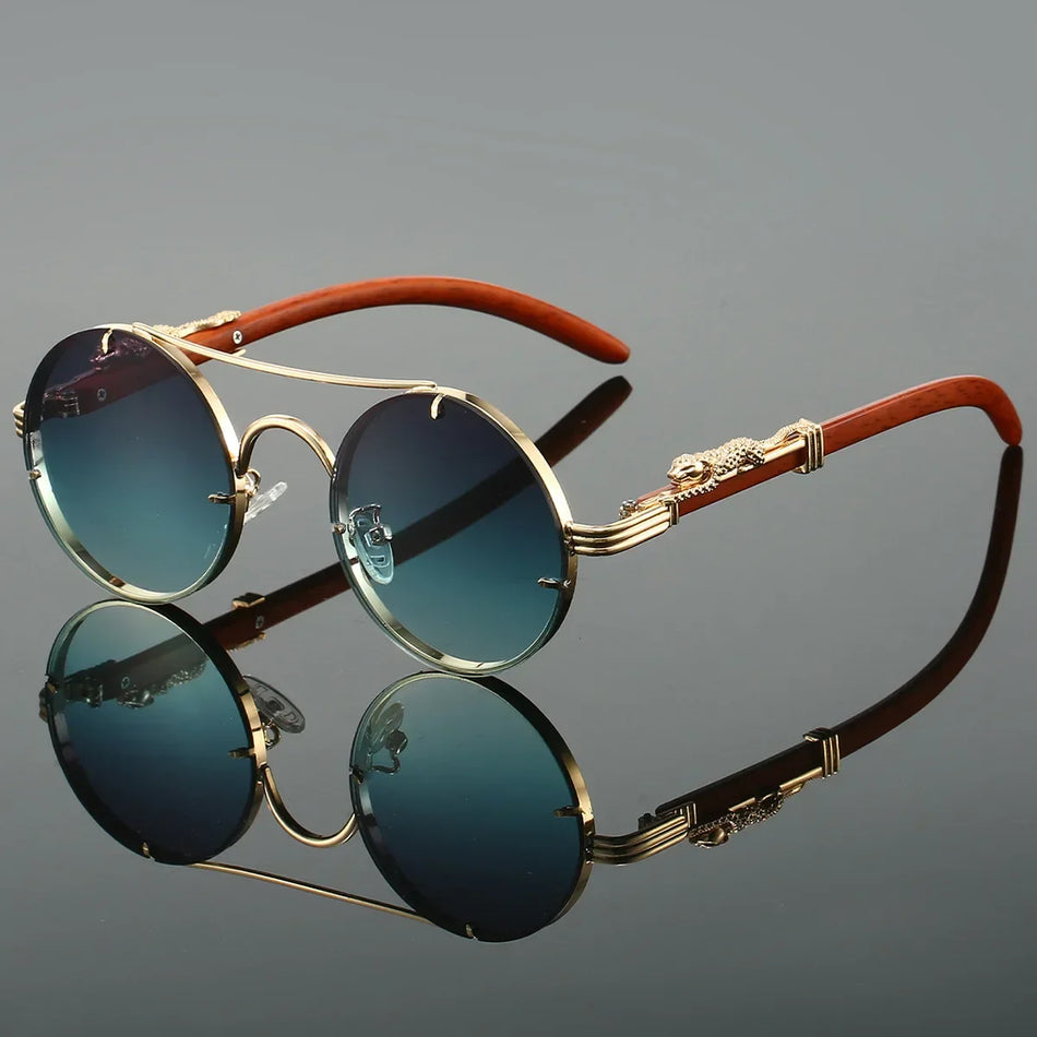 Retro Leopard Head Round Sunglasses | Fashion Trend Unisex