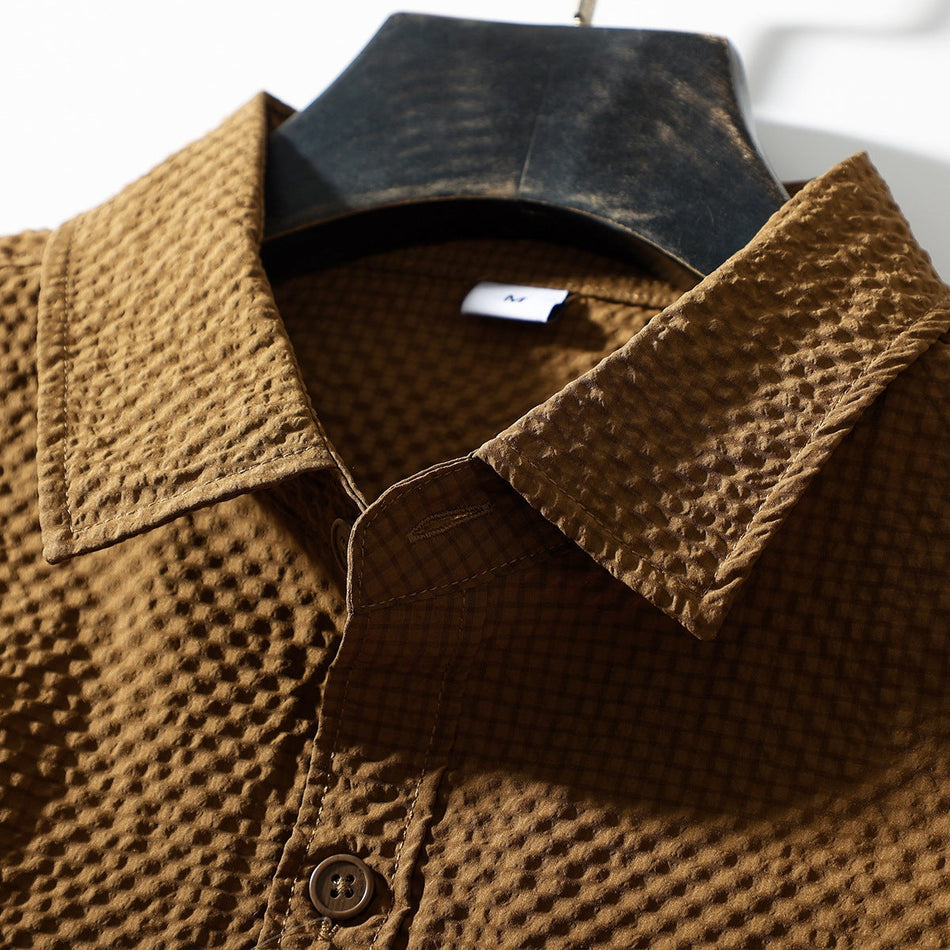 2024 Bubble Texture Men’s Shirt – Soft & Breathable