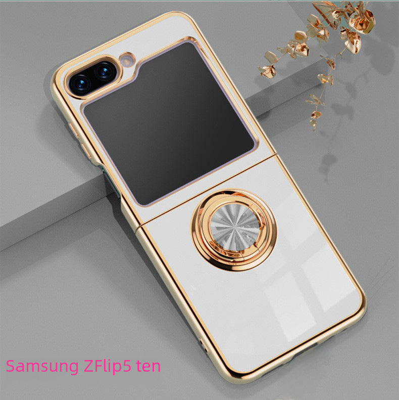 For Samsung Galaxy Z Flip6 Electroplated Phone Case ZFlip3 Ring