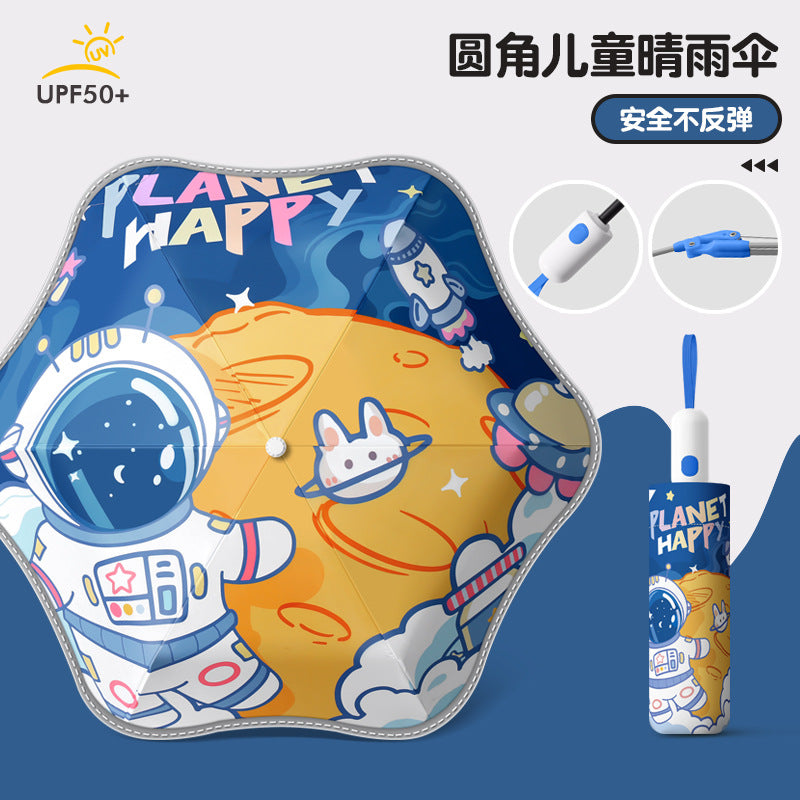 Kids’ Rounded Safety Umbrella – Sun & Rain Protection