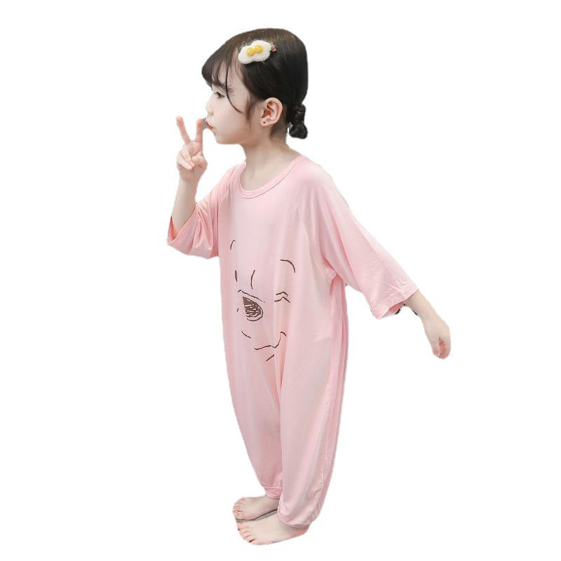 Baby Modal One-piece Pajamas Summer