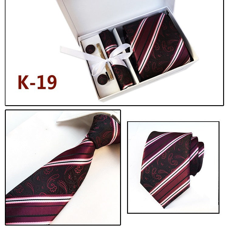 Men's 6-Piece Business Tie Gift Set – Elegant & Versatile