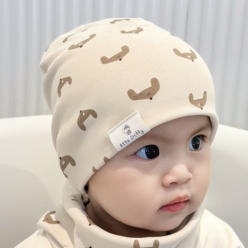 2025 Kids Warm Hat – Ear Protection Printed Pile Cap