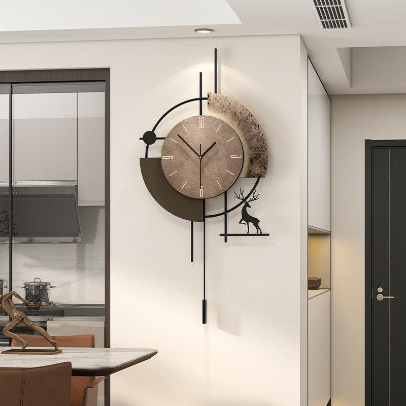 Light Luxury Modern Silent Wall Clock for Living Room