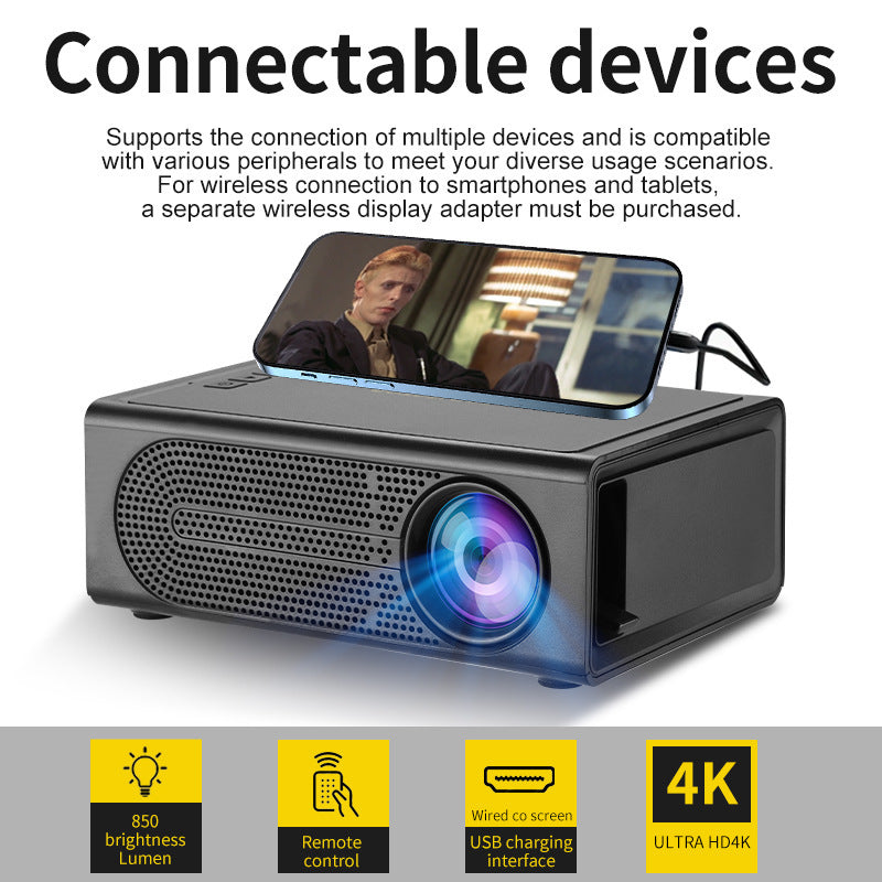 M200 Portable Mini LED Projector 1080P Home Theater