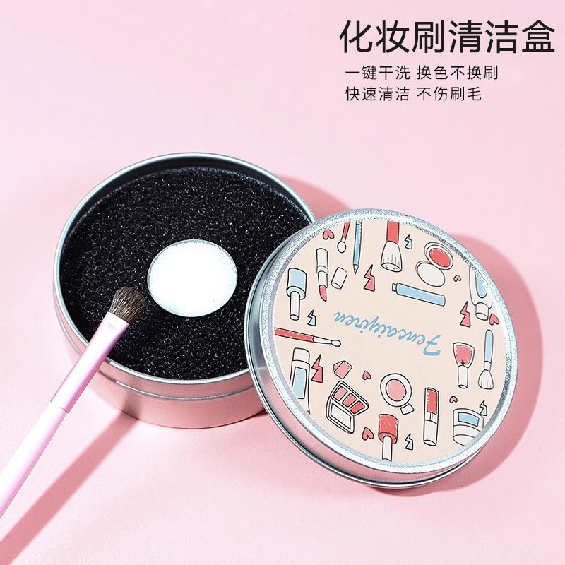 Quick-Dry Makeup Brush Cleaning Box – No-Wash Sponge Cleaner