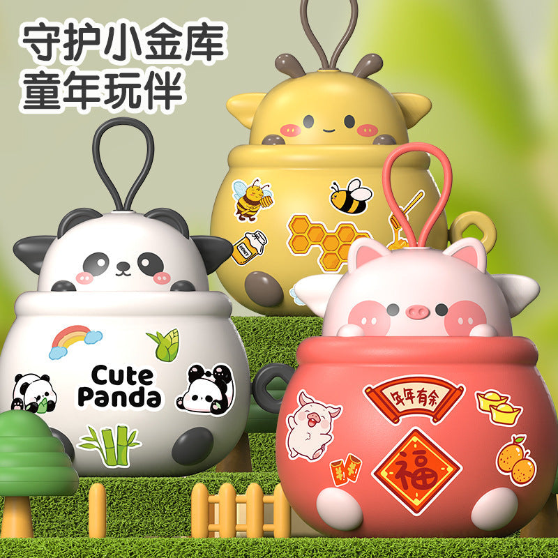 Children’s Cartoon Piggy Bank Large Capacity DIY Lucky Box