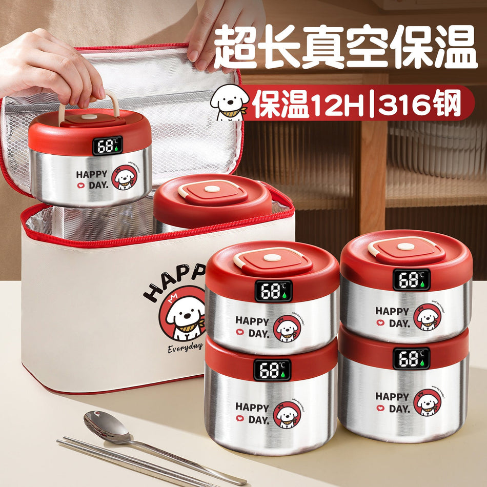 Stainless Steel Insulated Lunch Box – 12-Hour Vacuum
