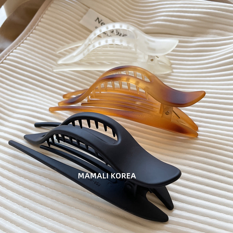 Textured Korean Duckbill Hair Clip – French Chic Style