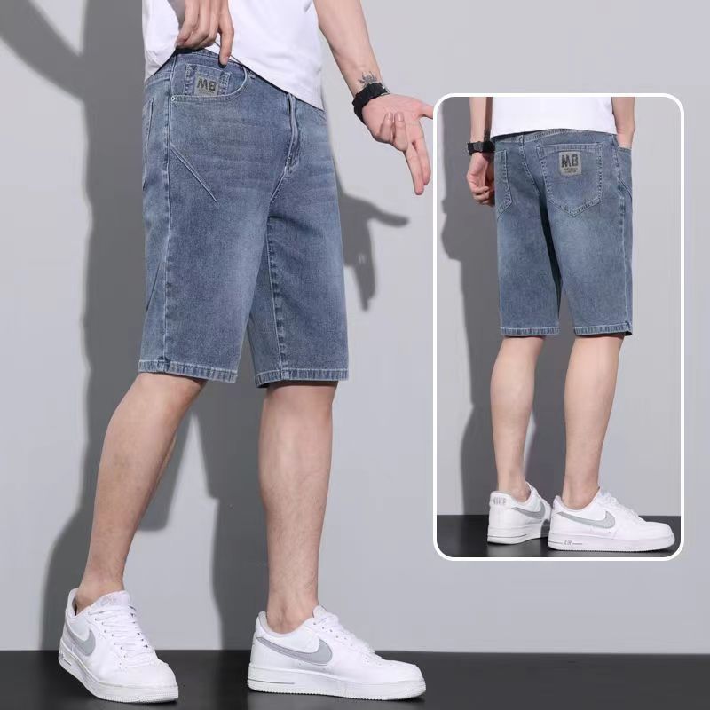 STOCK-Men's Loose Fit Denim Shorts – Summer 2024 Trend