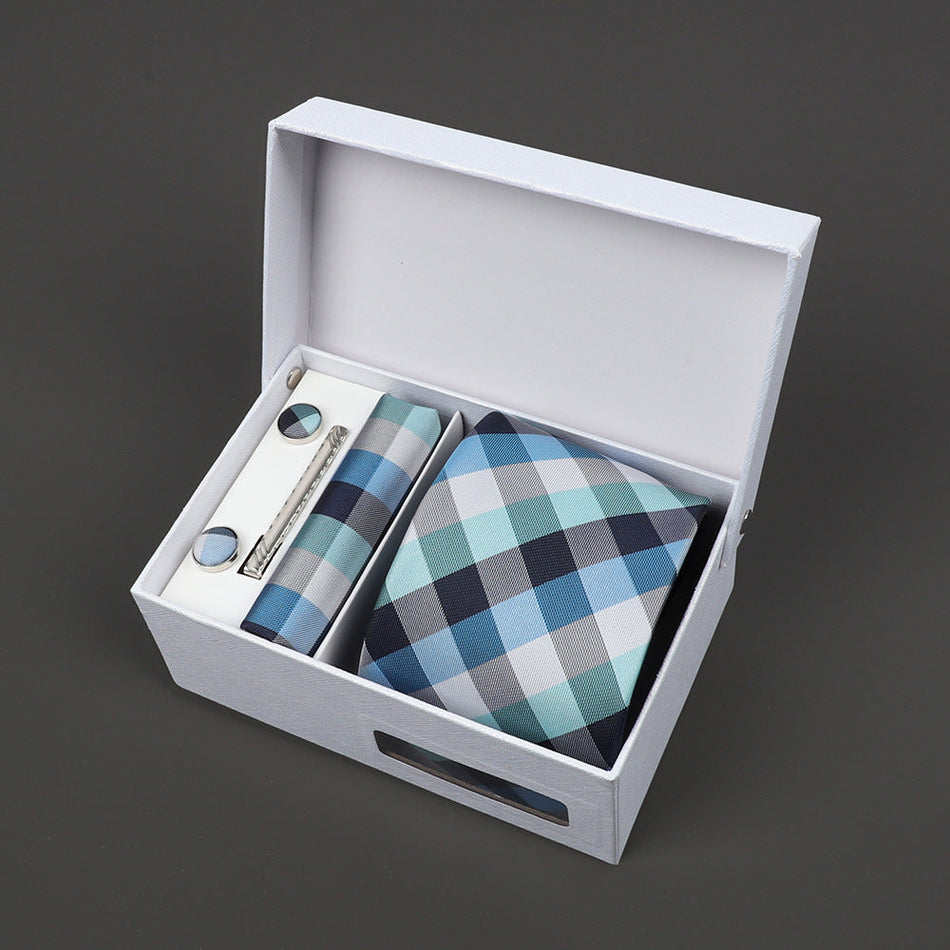 8cm Jacquard Tie Gift Set – Silk Look, Formal Style