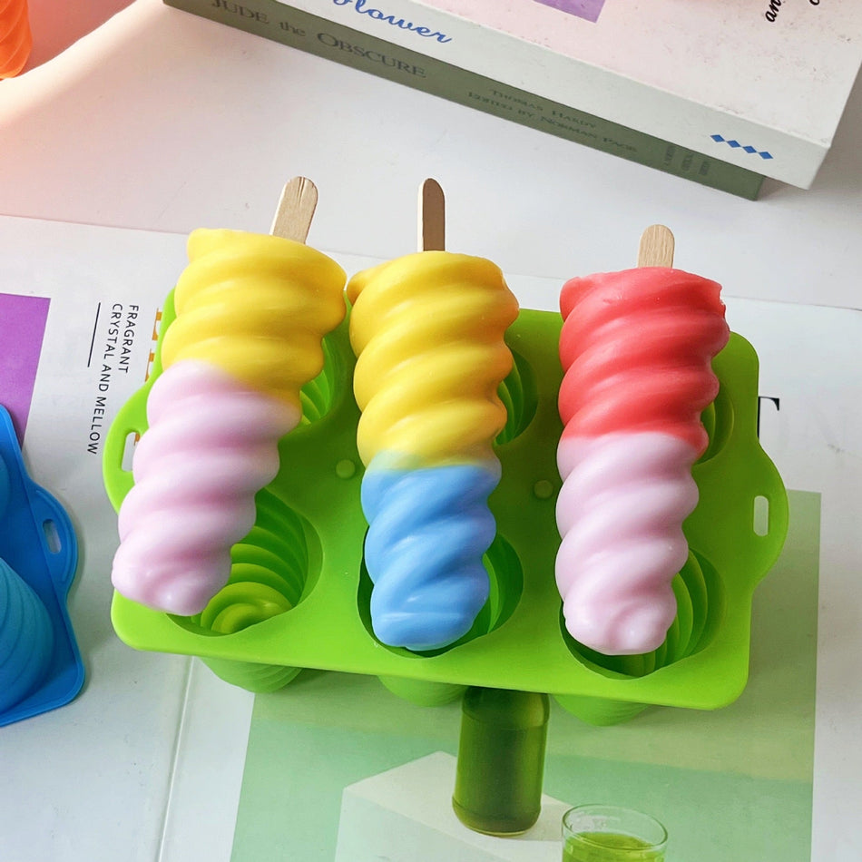 Love Rotary Ice Cream Mold Silicone Popsicle Maker Tool