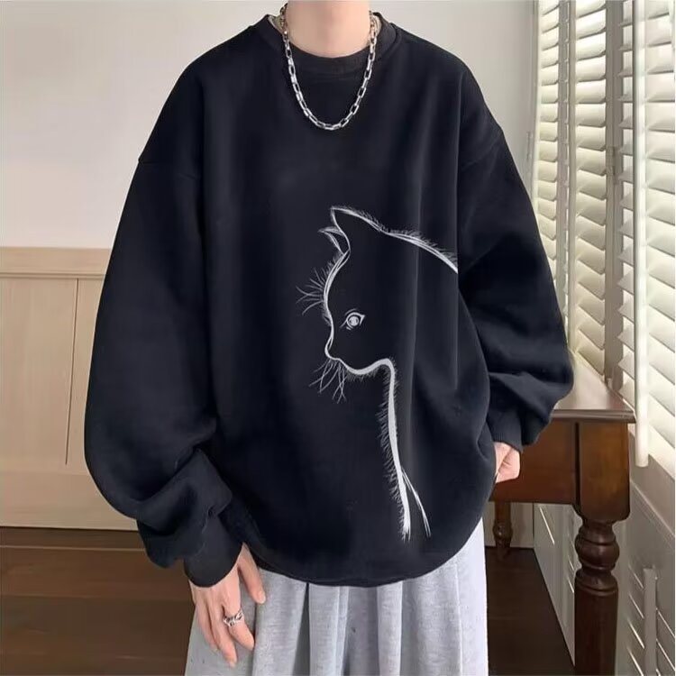 American Style Men’s Sweatshirt – Hoodless Casual Pullover