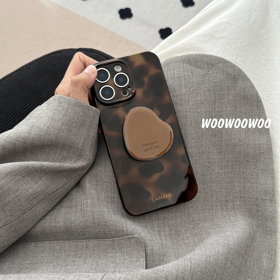 STOCK-Retro Amber Soft Case with Bracket for iPhone 12–16 Pro Max